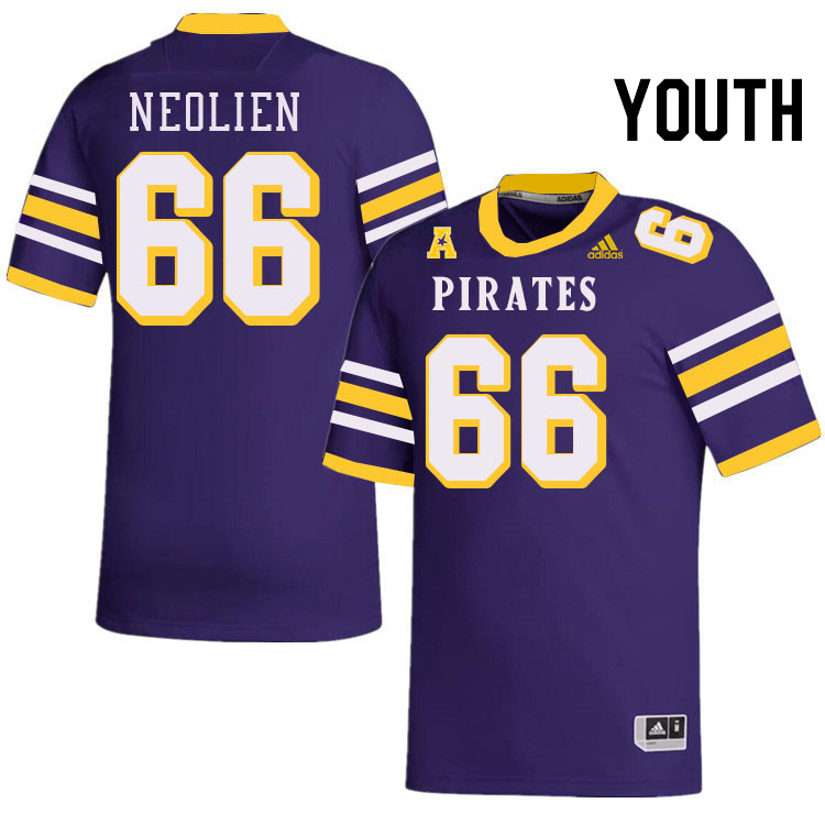 Youth #66 Marleo Neolien ECU Pirates College Football Jerseys Stitched-Throwback